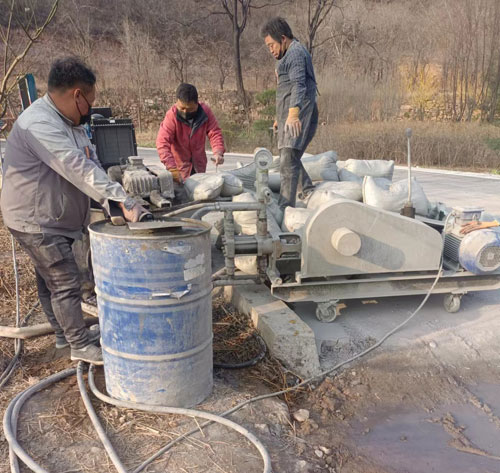 昌宁路面下沉注浆